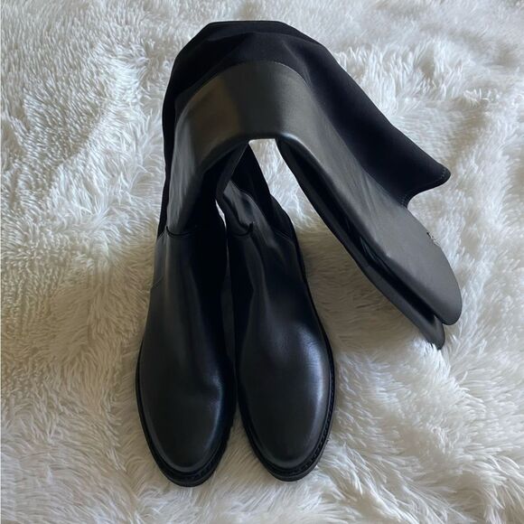 Stuart Weitzman Boots Over the Knee Alina City Leather Black Size EU 36 US 5.5 - Picture 6 of 12